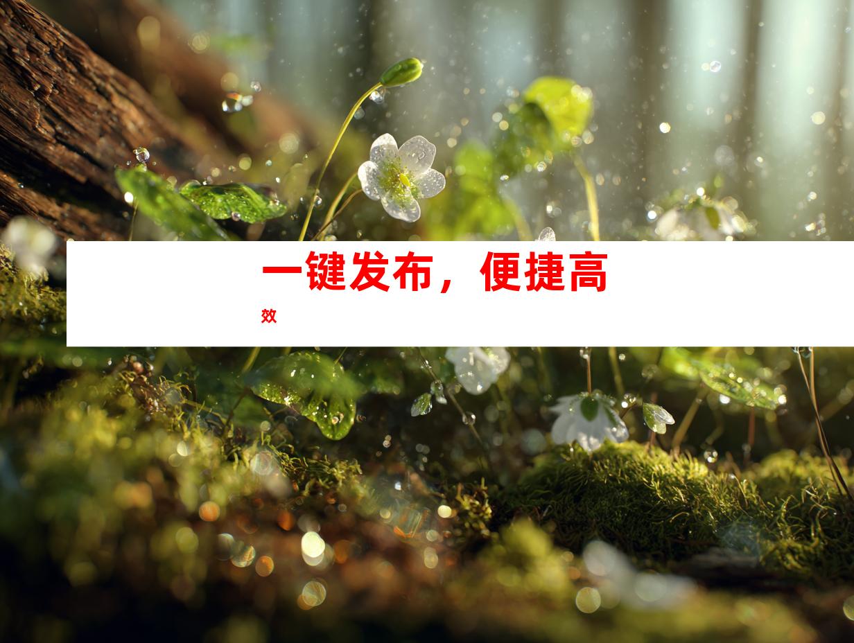 一键发布，便捷高效