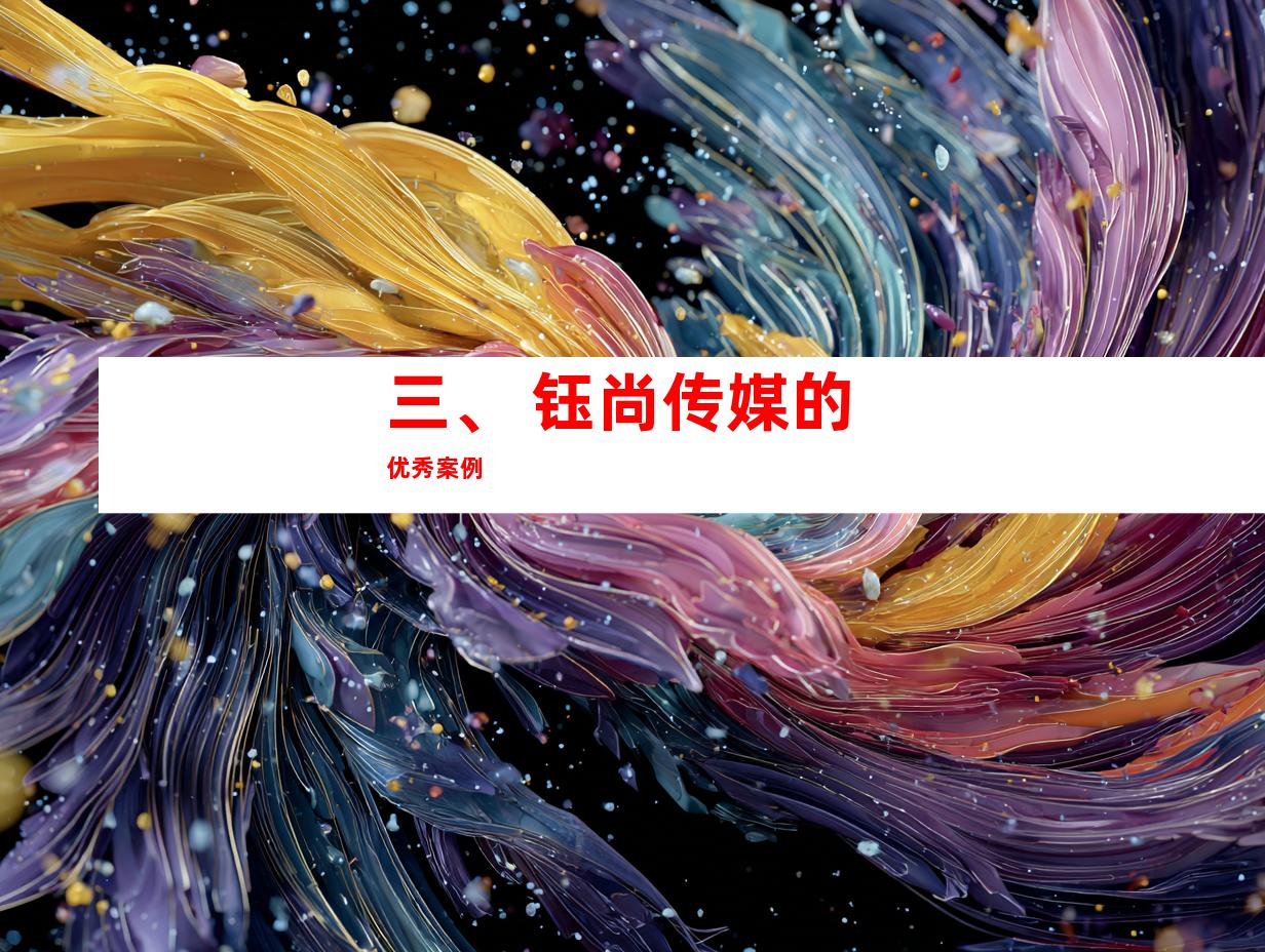 三、 钰尚传媒的优秀案例