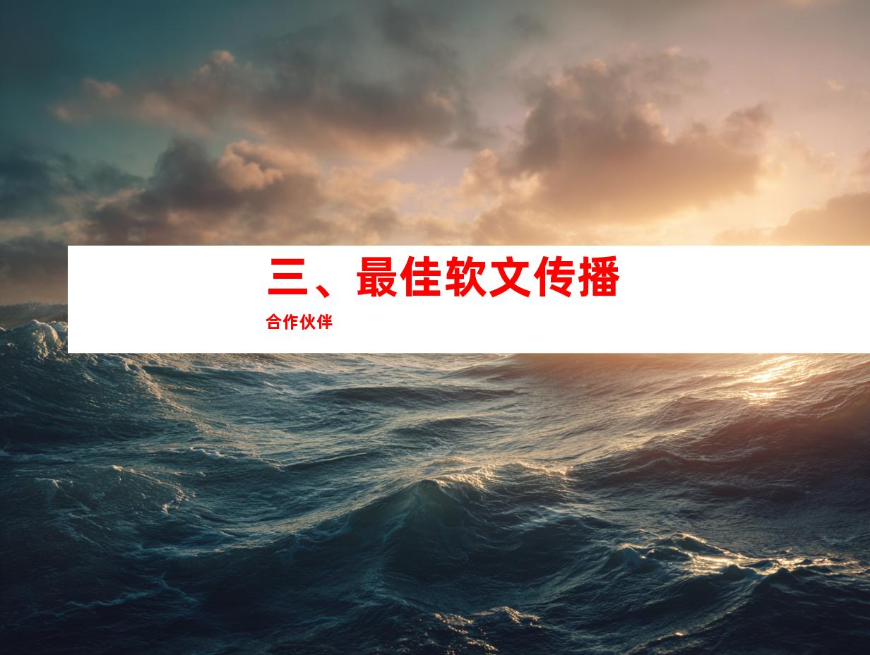 三、最佳软文传播合作伙伴