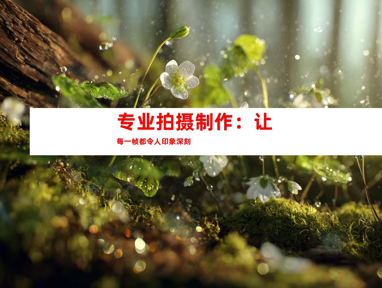 专业拍摄制作：让每一帧都令人印象深刻