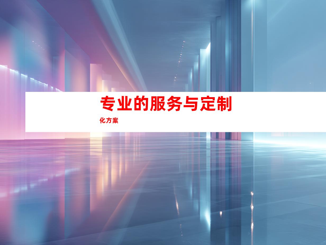 专业的服务与定制化方案