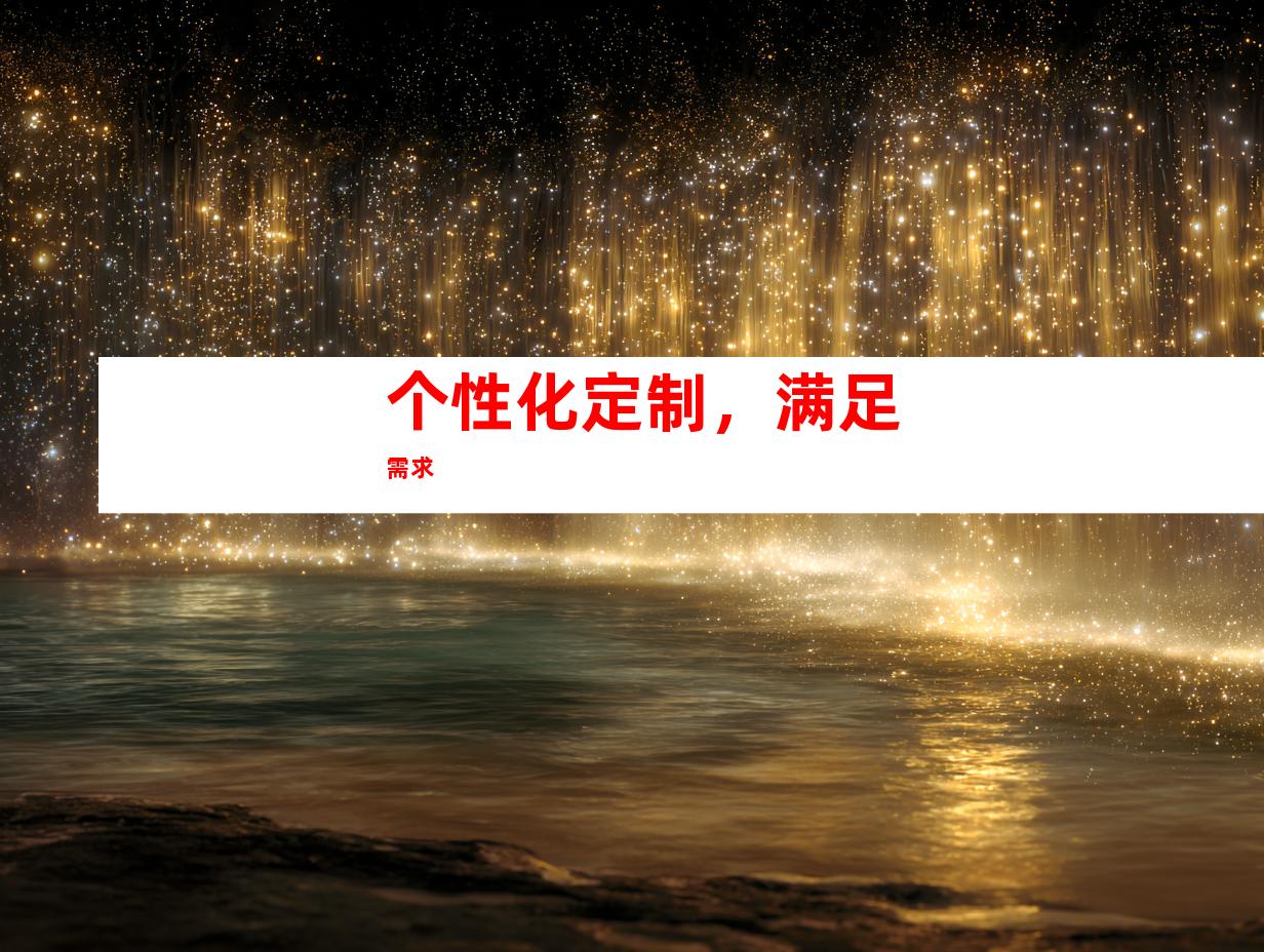 个性化定制，满足需求