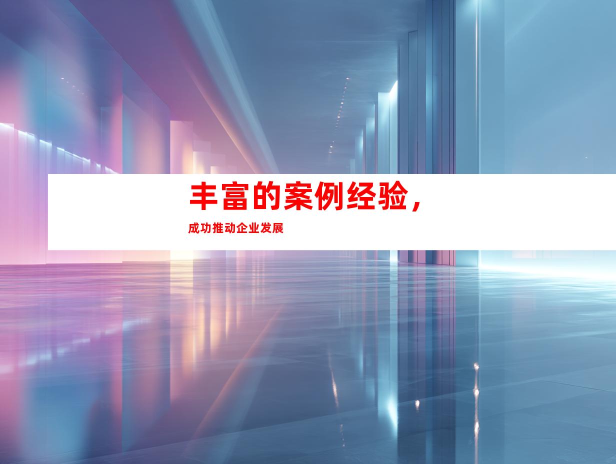 丰富的案例经验，成功推动企业发展