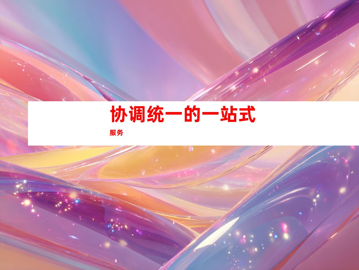 协调统一的一站式服务