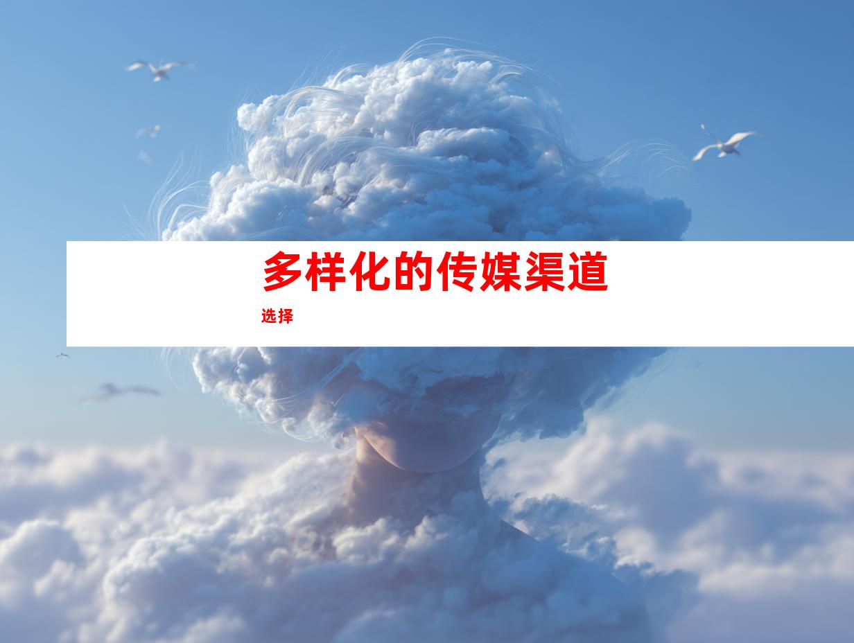 多样化的传媒渠道选择