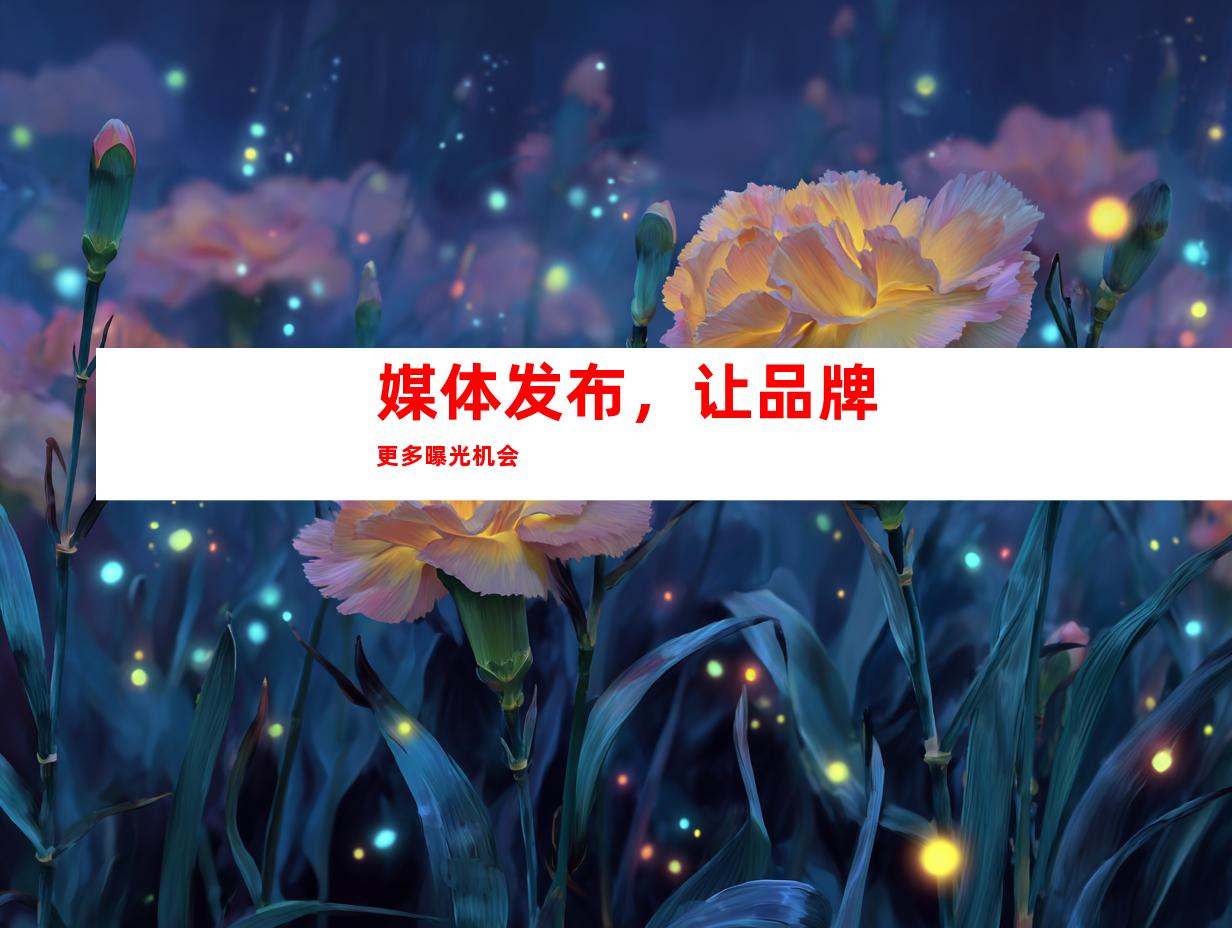 媒体发布，让品牌更多曝光机会