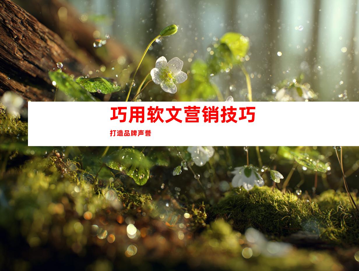 巧用软文营销技巧打造品牌声誉