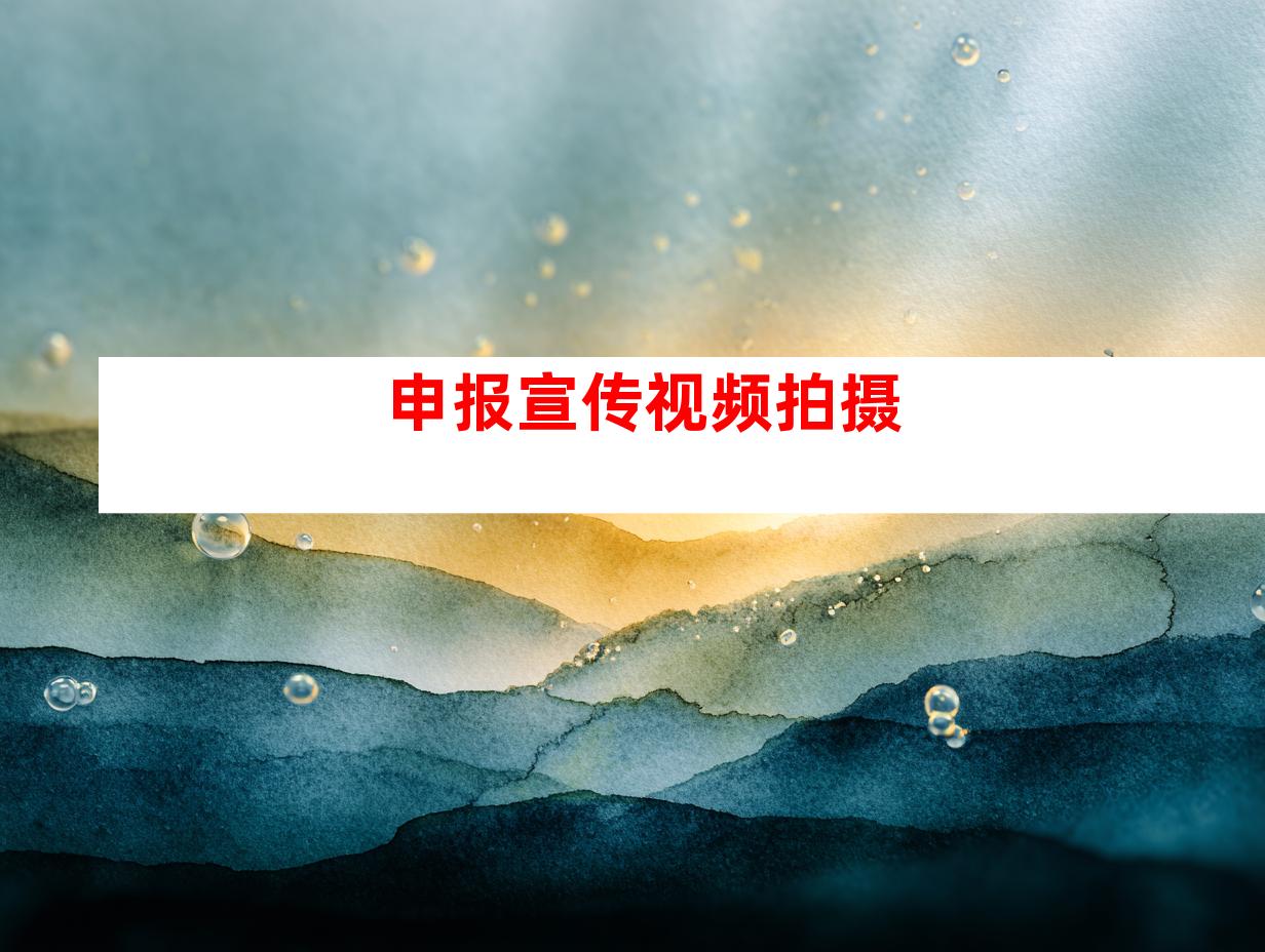 申报宣传视频拍摄