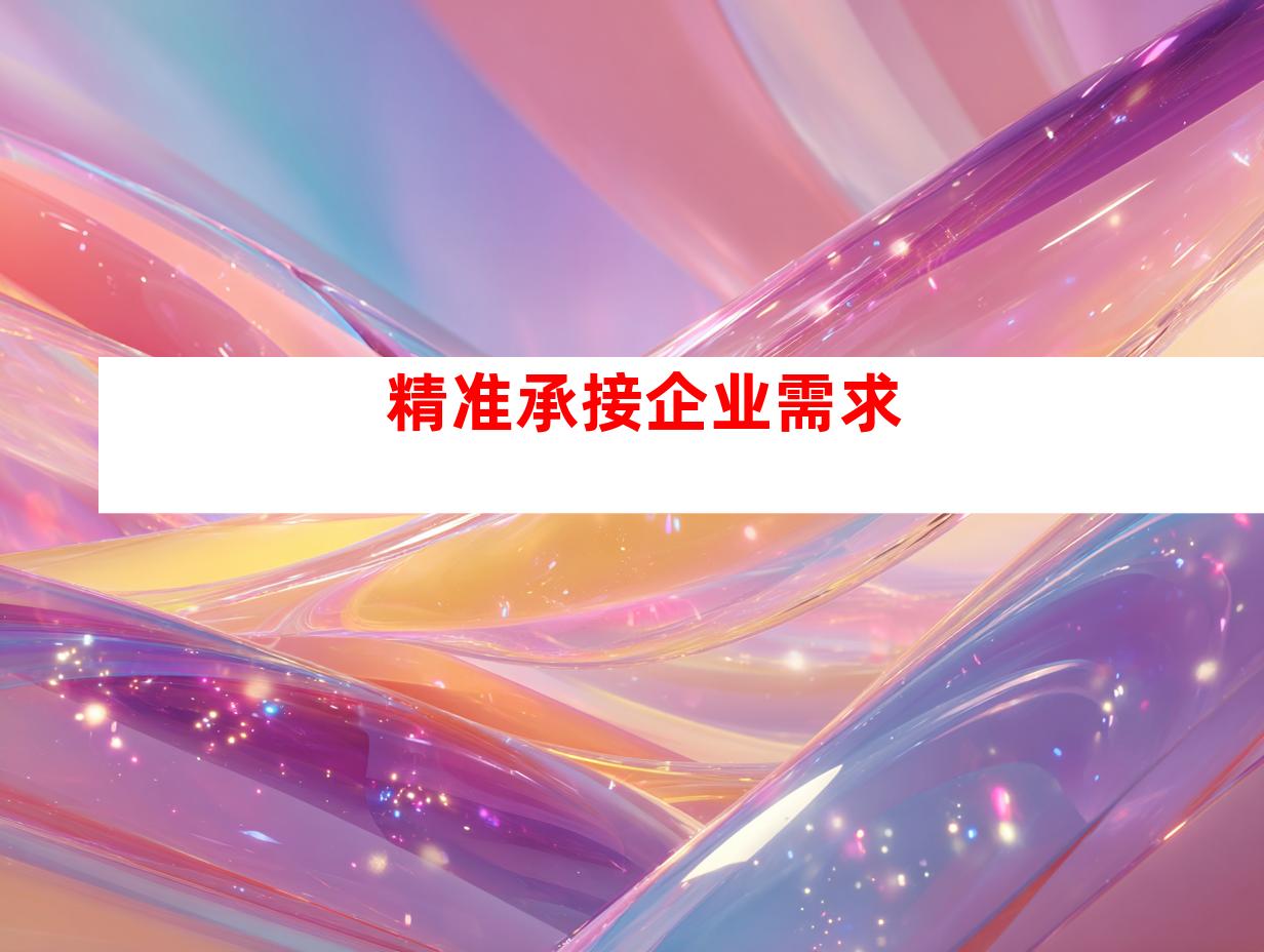 精准承接企业需求