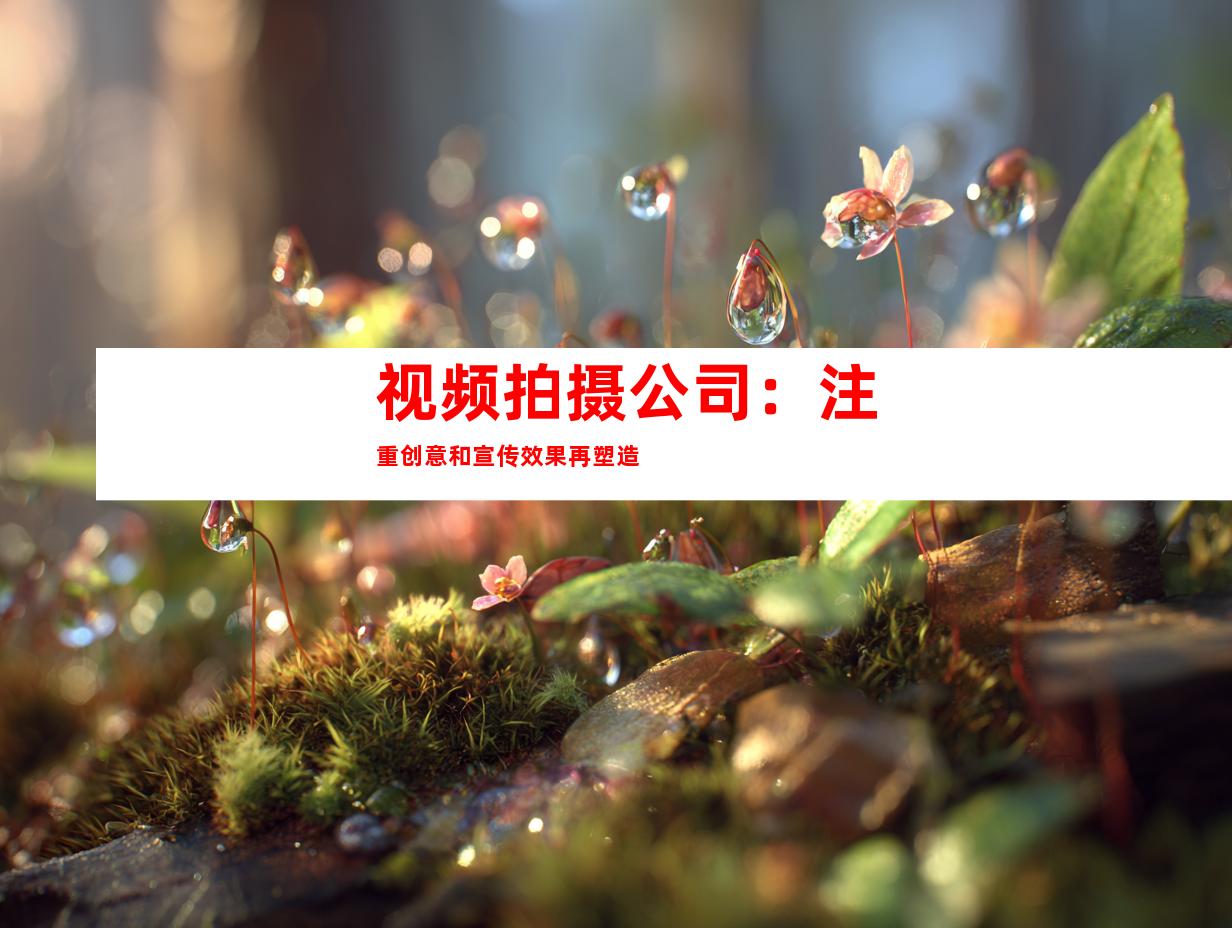 视频拍摄公司：注重创意和宣传效果再塑造