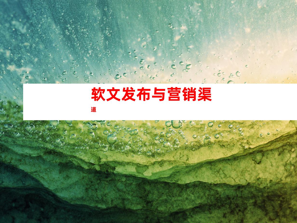 软文发布与营销渠道