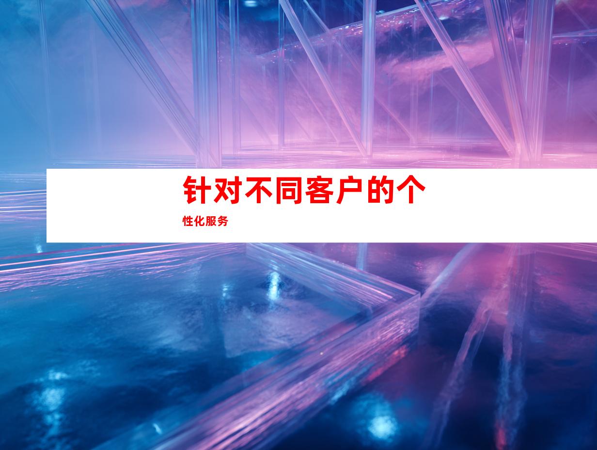 针对不同客户的个性化服务