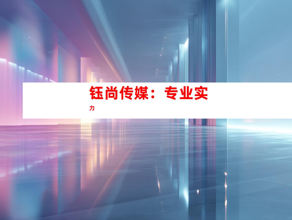 钰尚传媒：专业实力