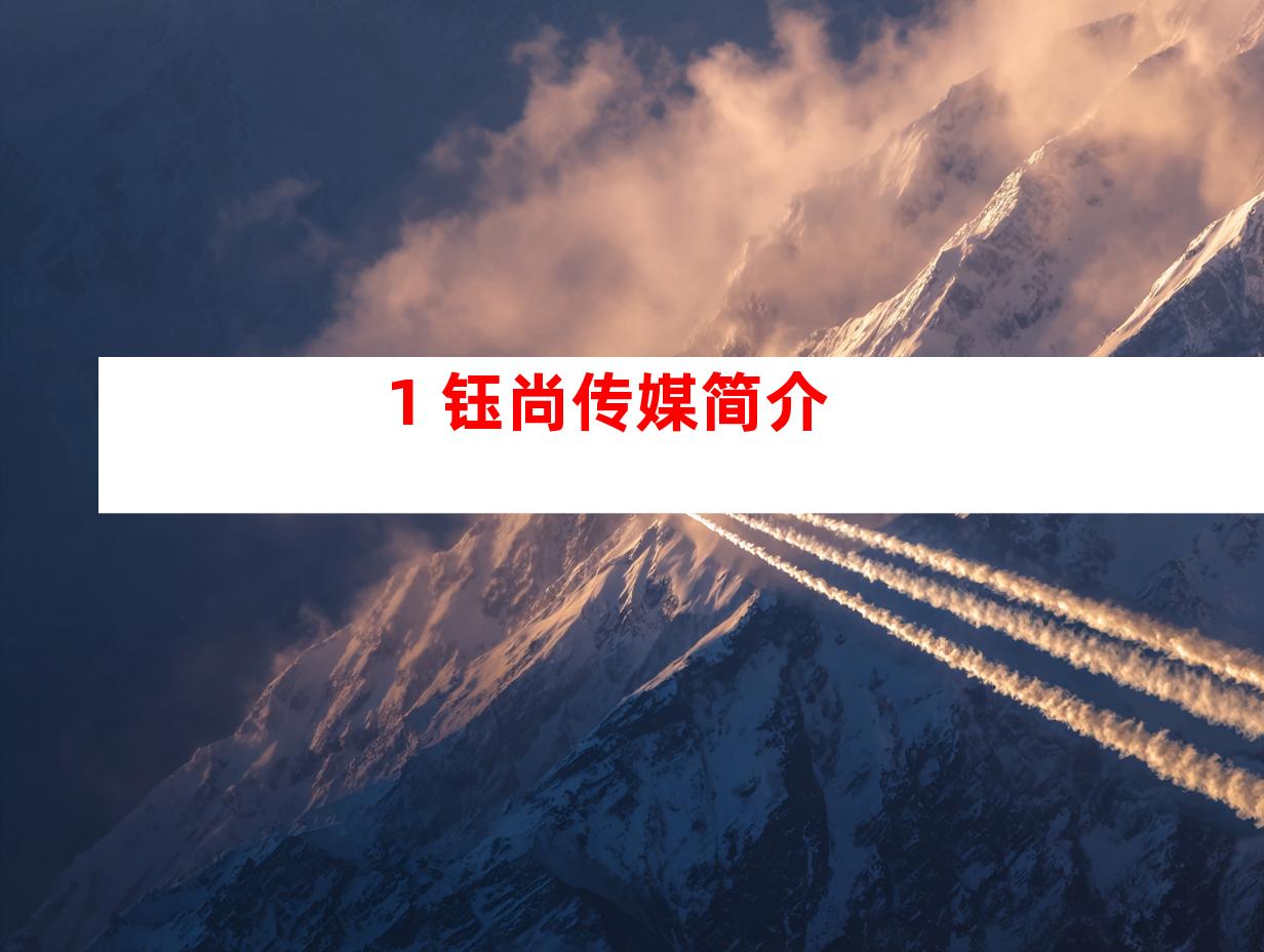 1. 钰尚传媒简介