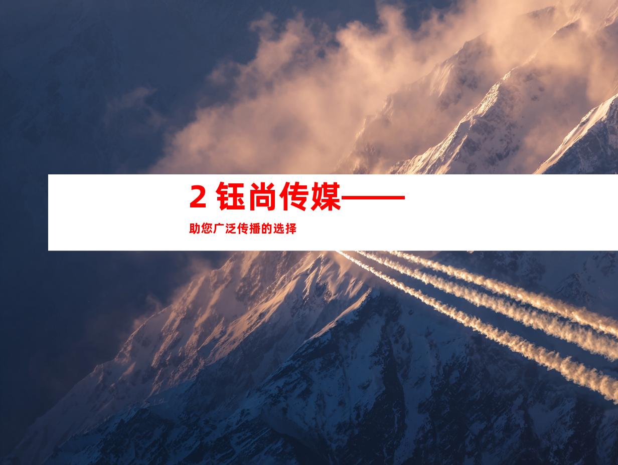 2. 钰尚传媒——助您广泛传播的选择