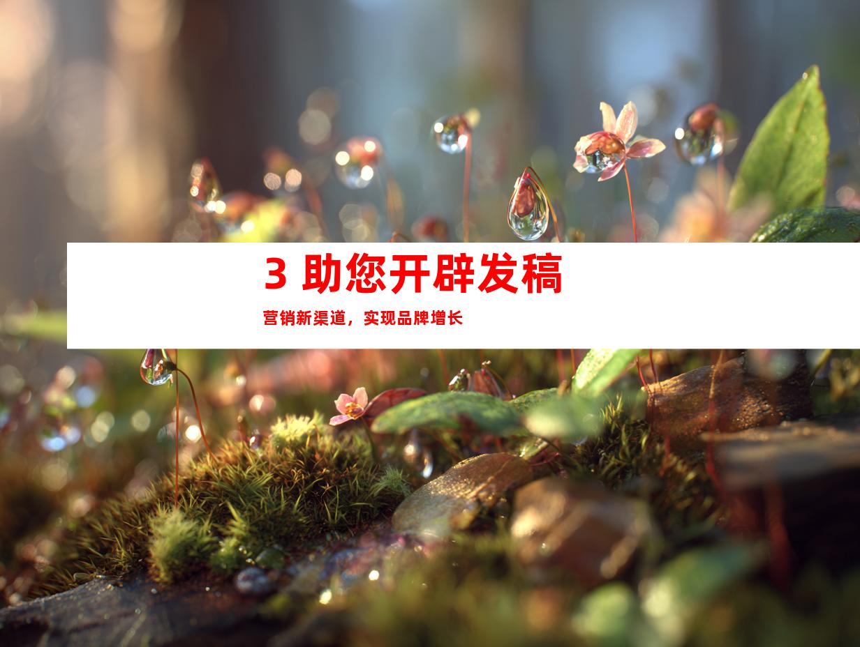 3. 助您开辟发稿营销新渠道，实现品牌增长
